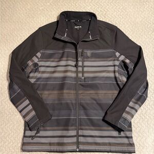 Men's Black and Gray Striped Jacket